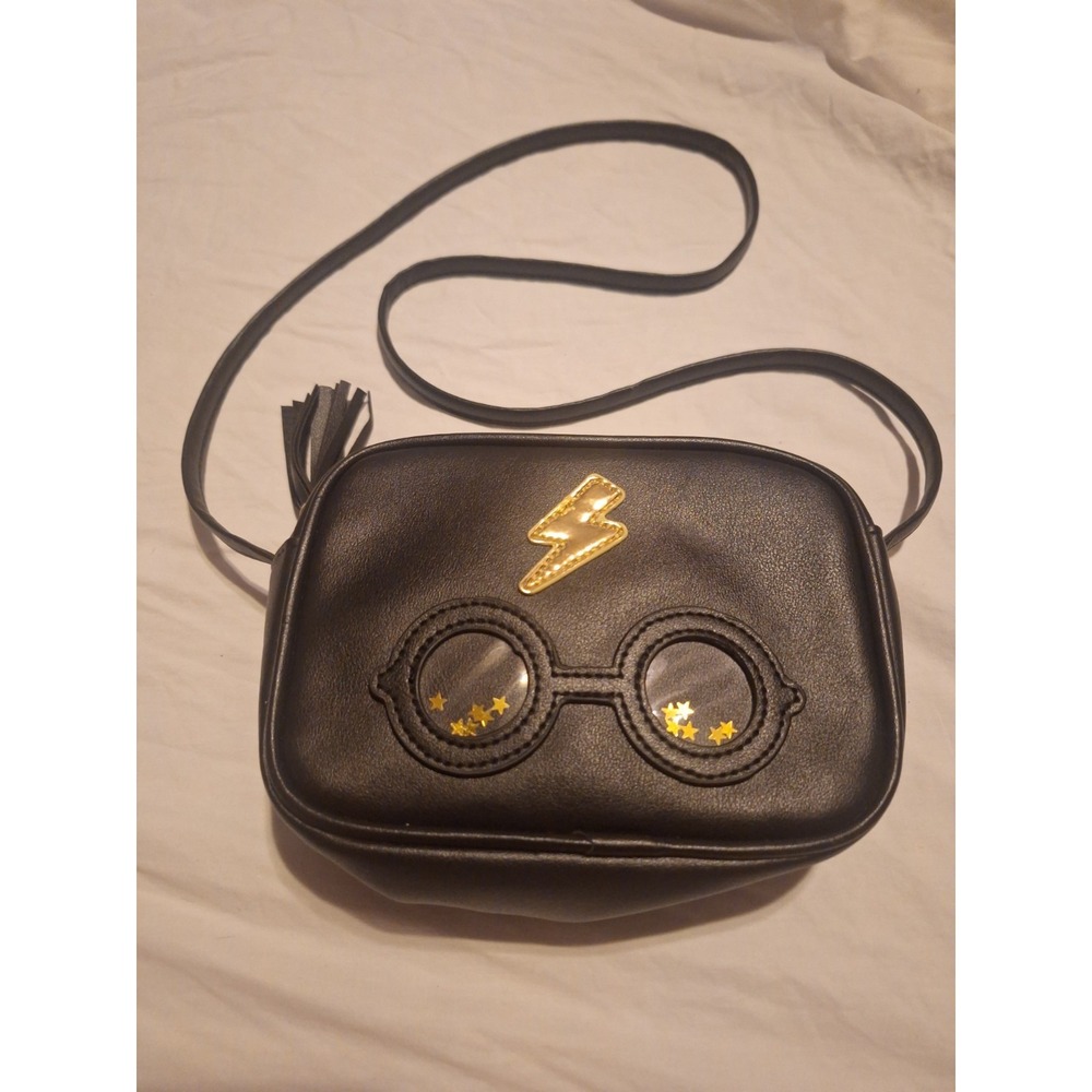 Harry Potter Wizarding World Crossbody Bag Eyeglasses Lightning Bolt Black New